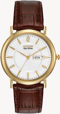 Citizen Eco-Drive Brown Leather Strap Watch BM8242-08A-Ex display