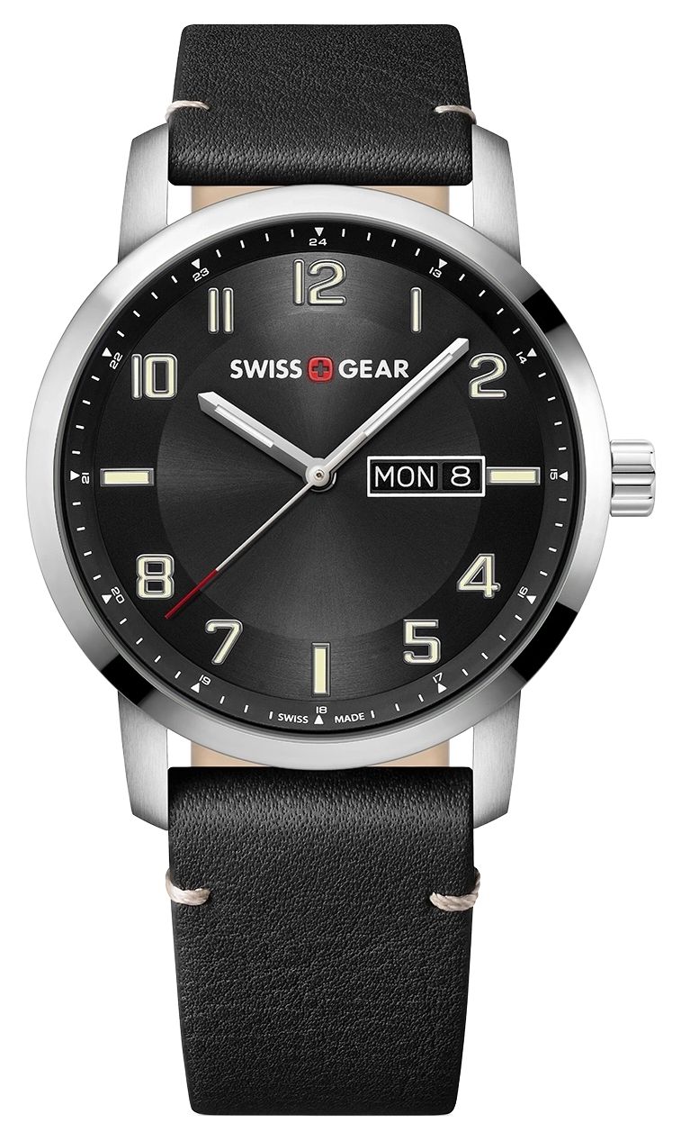 Wenger 01.9041.430 Swissgear Day/Date Quartz (42mm) Black Watch