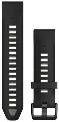 Garmin QuickFit® 20 Watch Strap Only (20mm) Black/Pebble Gray Silicone 010-13391-00