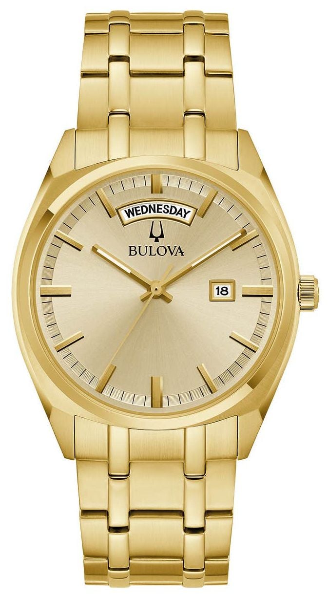 Bulova 97C115 Surveyor Day-Date Quartz (39mm) Gold Dial / Watch