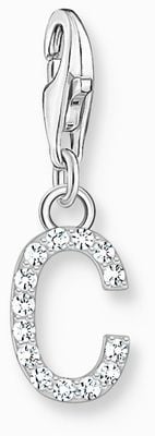 Thomas Sabo Charm Pendant Letter C With White Stones Sterling Silver 1943-051-14