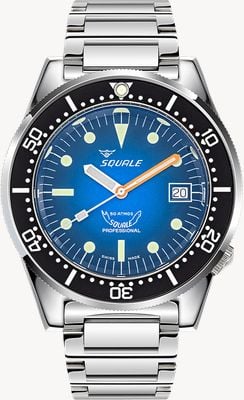 Squale 1521 Blue Ray (42mm) Blue Dial / Stainless Steel Bracelet Watch 1521PROFD.SQ20L