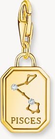 Thomas Sabo Gold-Plated Charm Pendant Zodiac Sign Pisces With Zirconia 2154-414-39