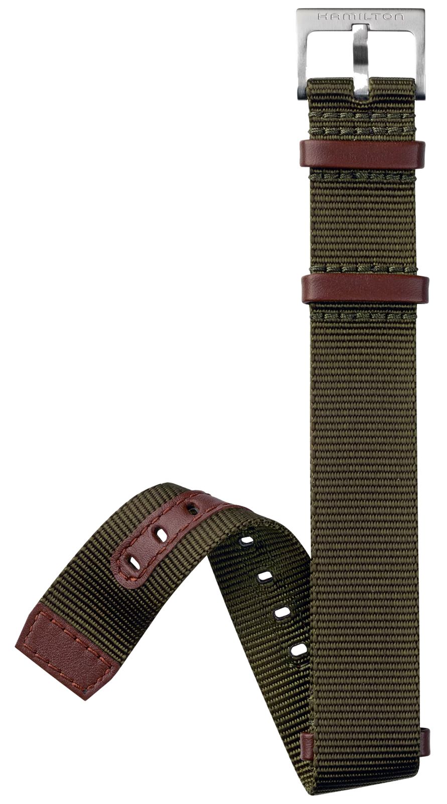 Hamilton Straps H690694102 Nato Green 20mm Khaki Field Strap Watch