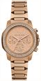 Michael Kors Prescott Ladies Rose Gold Tone chronograph with crystals MK7682
