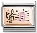 Nomination Classic Music Notes Rose Gold & Steel Charm 430204/06
