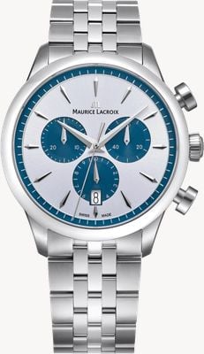 Maurice Lacroix 1975 Quartz Chronograph (40mm) Silver Sun-Brushed Dial / Stainless Steel Bracelet 751038-SS002-131-1
