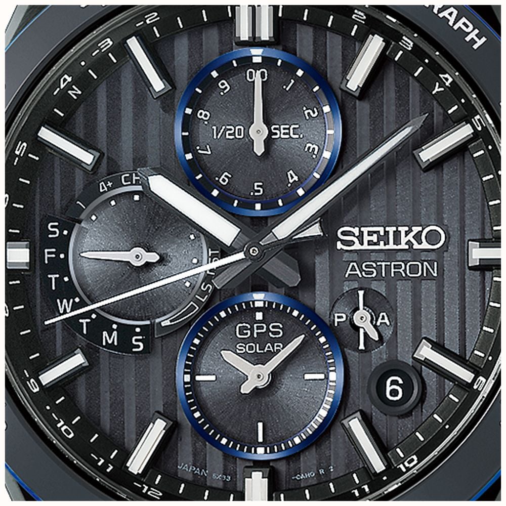 Seiko Astron GPS Solar Dual Time Chronograph (43.2mm) ‘Night Advanced Grey’ Dial / Black Titanium Bracelet HAB008J1 - alternate view 3