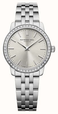Raymond Weil Toccata Classic Quartz Diamond (24mm) Sunbrushed Silver Dial / Stainless Steel Bracelet 5024-STS-64001