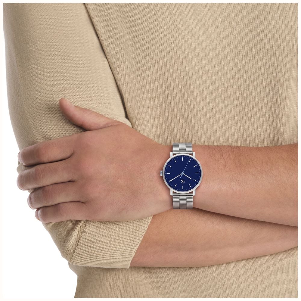 Calvin Klein CK Real Quartz (40mm) Blue Dial / Stainless Steel Bracelet 25200598 - alternate view 4
