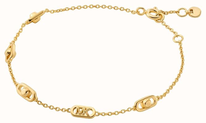 Michael Kors Women's Astor Link Gold-Plated Sterling Silver Bracelet MKC173600710