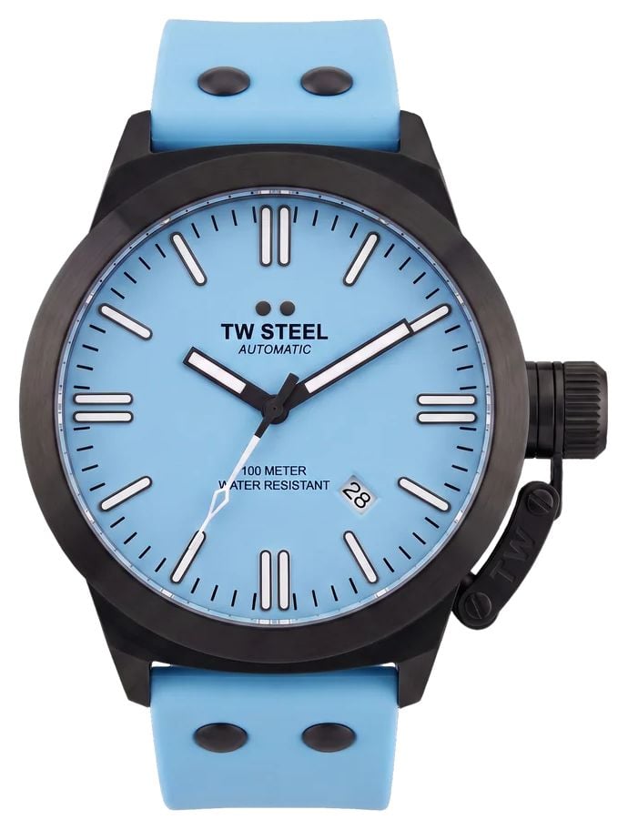 TW Steel CS128 Canteen Automatic (45mm) Light Blue Dial / Watch