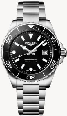 LONGINES HydroConquest Quartz (42mm) Black Sandblasted Dial / Stainless Steel Bracelet L37694566