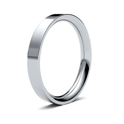 James Moore Wedding Ring  | 3mm | Heavy | Size Flat Court | AG_3LHE-9W AG_3LHE-9W