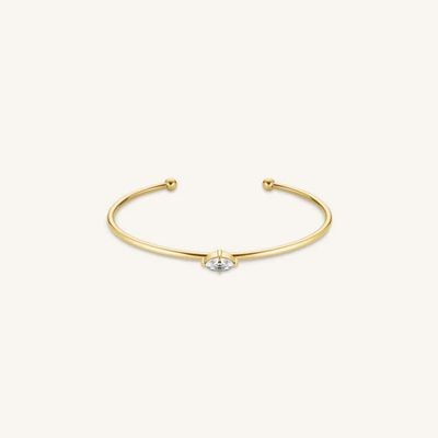 Rosefield Jewellery Crystal Marquise Gold Plated Bangle JBCMG-J1240