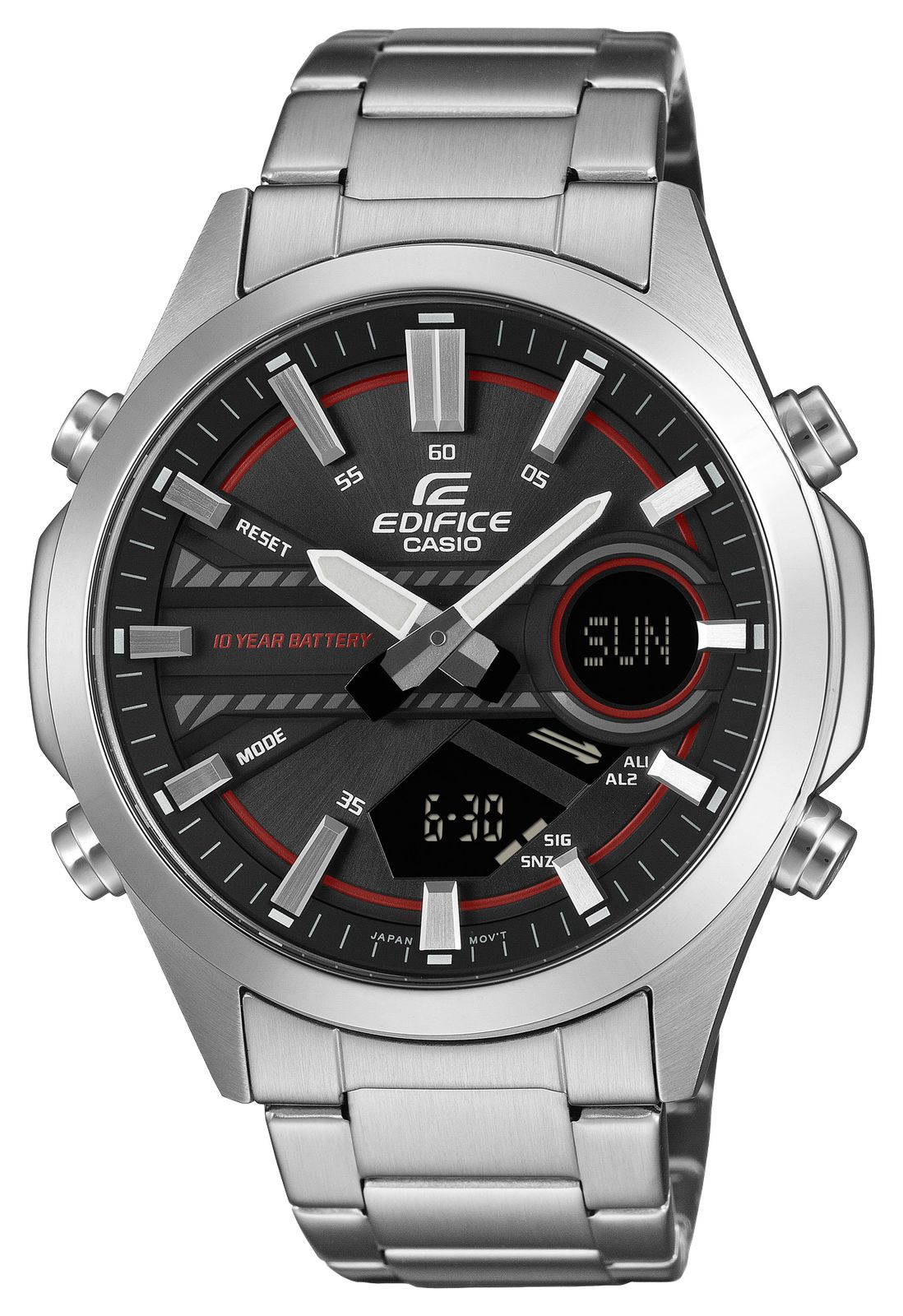 Casio EFV-C120D-1A4EF Edifice Dual-Display (45.5mm) Black Watch