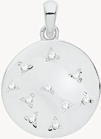 Treasure House Silver Cubic Zirconia Set Star Disc Pendant G61065