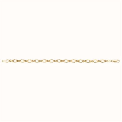 James Moore TH Ladies 9ct Yellow Gold Fancy Link Bracelet BR223