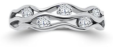 Clarity Jewellery Platinum Wave Diamond Ring 0.33ct CR300114