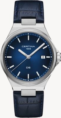 Certina DS-7 Quartz (39mm) Blue Dial / Blue Leather Strap C0434101604100