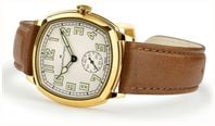 Hamilton American Classic Cushion Mechanical (30mm) Sandblasted Beige Dial / Brown Leather Strap Watch H36139520 - alternate view 2