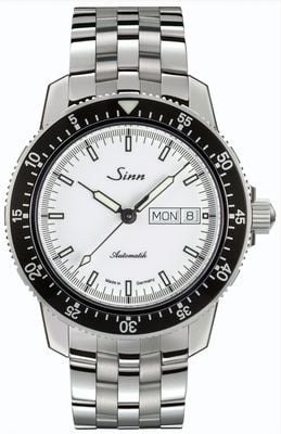 Sinn 104 St Sa I W Classic Pilot Watch Stainless Steel Fine Strap Watch 104.012 FINE LINK BRACELET