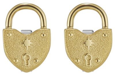 Olivia Burton Lock Heart Gold Plated Stud Earrings 24100634