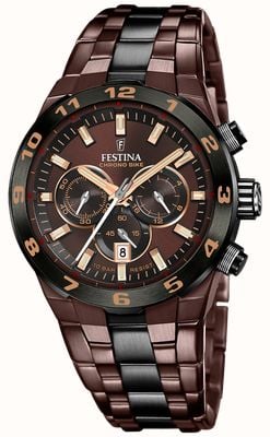 Festina Chrono Bike Special Edition (44.5mm) Brown Dial / Brown PVD Stainless Steel Bracelet F20708/1