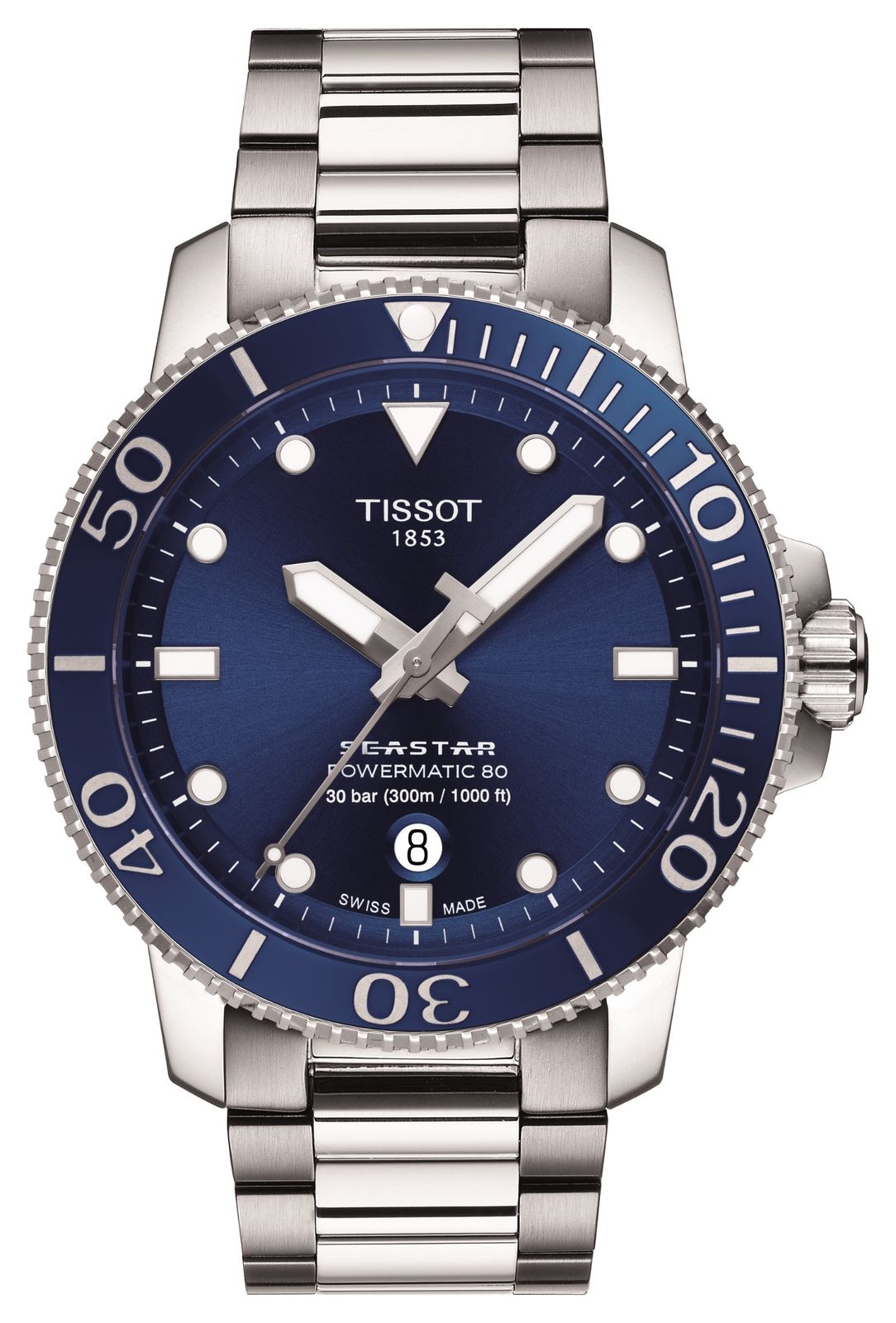 Tissot T1204071104103 Seastar 1000 Powermatic 80 Blue Dial Watch