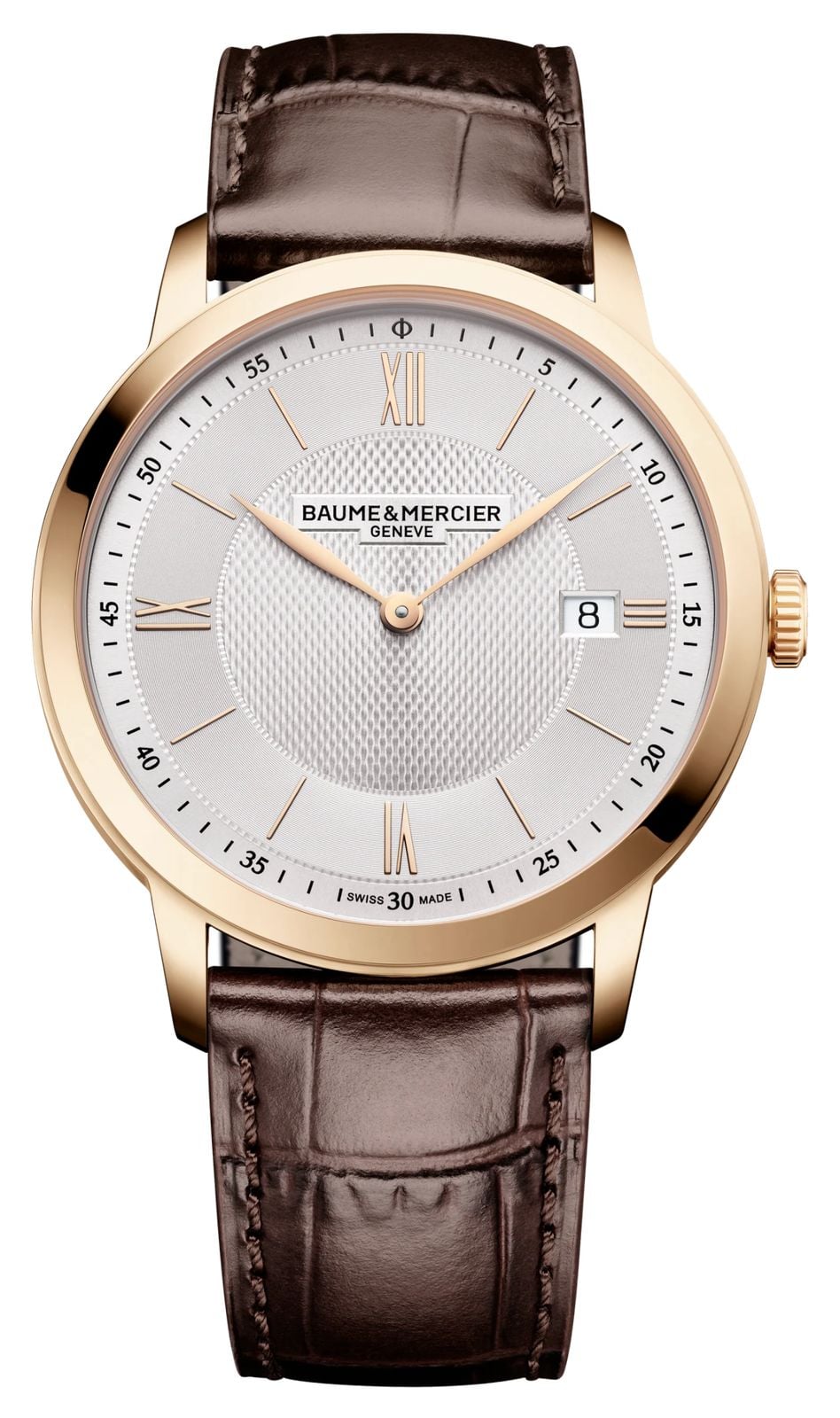 Baume & Mercier 10857 Classima Date Quartz (40mm) Silver Sun Watch