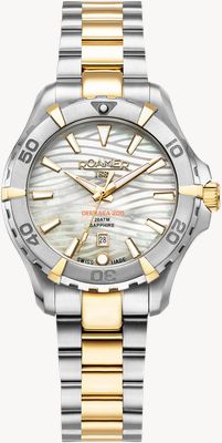 Roamer Deep Sea 200 (34mm) White Mother-of-Pearl Dial / Two-Tone Stainless Steel Bracelet 860844 47 20 20