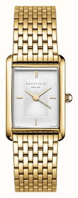 Rosefield Heirloom (23.5mm) White Dial / Gold-Plated Stainless Steel Bracelet HWGSG-H01