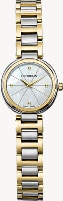 Herbelin Lady H Quartz (22mm) Mother-of-Pearl Dial / Two-Tone Stainless Steel H-Link Bracelet 17312BT1N19