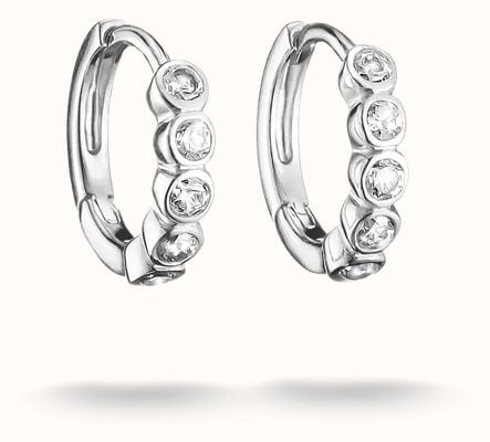 Thomas Sabo sterling silver earrings with white stone CR777-051-14