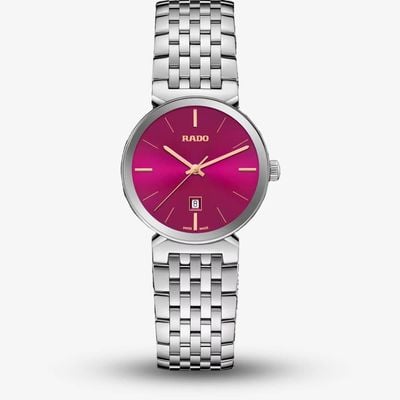 RADO Ladies Florence Pink Dial Stainless Steel Bracelet Watch R48913413