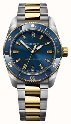 Victorinox Maverick Quartz (39mm) Blue Dial / Two-Tone Stainless Steel Bracelet 242100