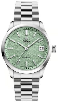 Tutima Glashütte Sky Automatic (34mm) Sage Green Dial / Stainless Steel Bracelet 6705-08