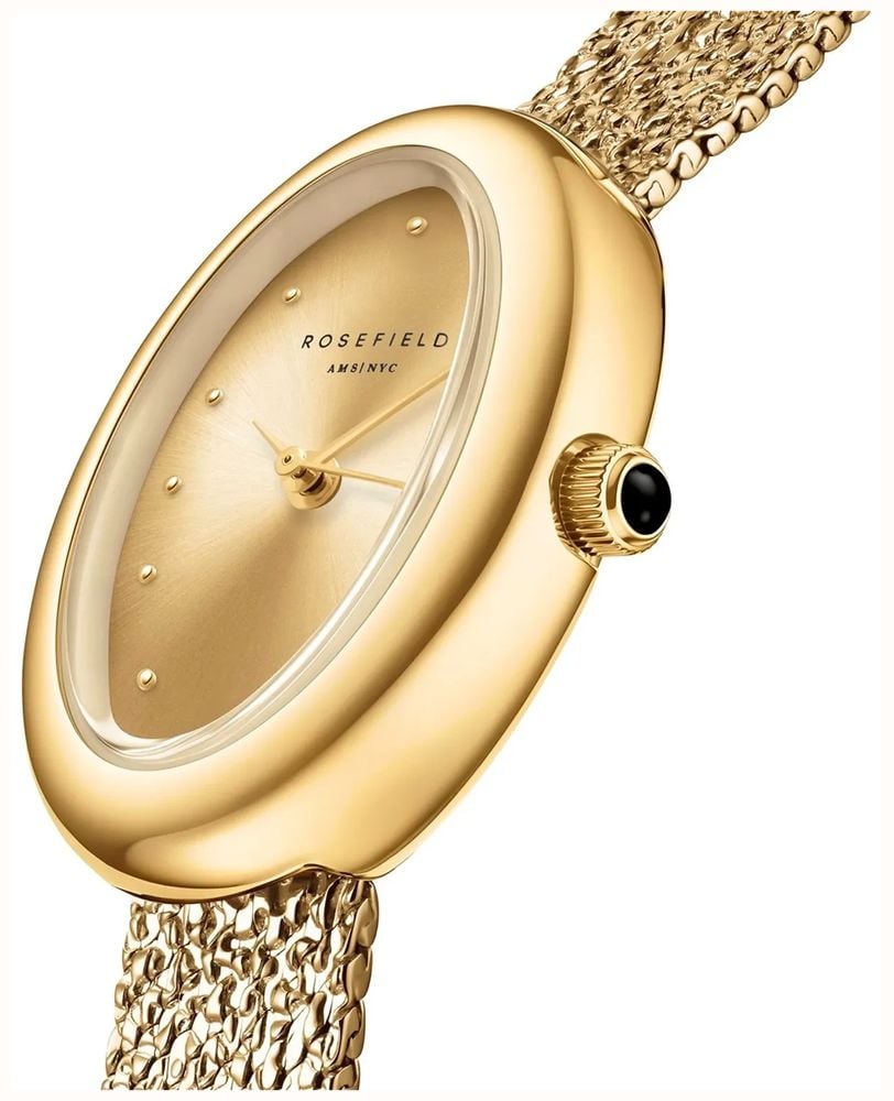 Rosefield Ovale Gold Tone Dial And Mesh Strap Watch OVGGMG-OV23 - alternate view 2