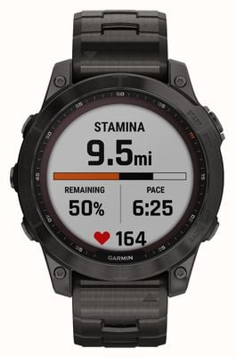 Garmin fenix 7 Sapphire Solar | Carbon Grey DLC Titanium | Carbon Grey Titanium Bracelet 010-02540-39