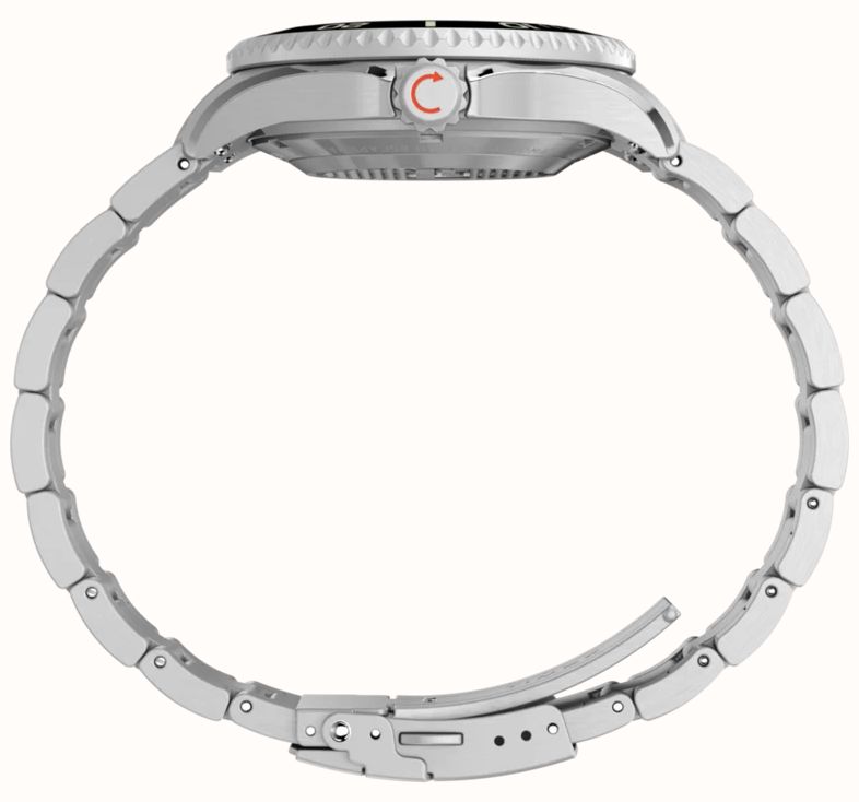 Timex DEEPWATER MERIDIAN Mens Stainless Steel Bracelet With White Dial TW3A01600 - alternate view 2