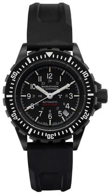 Marathon Anthracite GSAR Large Diver's Automatic US Government (41mm) Black Dial / Black Silicone Strap WW194006BK-0001