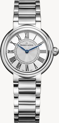 Maurice Lacroix Fiaba Round - Diamond Set (33mm) Silver Dial / Stainless Steel Watch FA1306-SS002-110-1