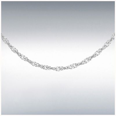 IBB 9ct White Gold 20 Twist Curb Chain 46cm/18" 5.13.0464