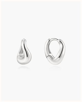 Ania Haie Silver Wave Huggie Hoop Earrings E079-11H