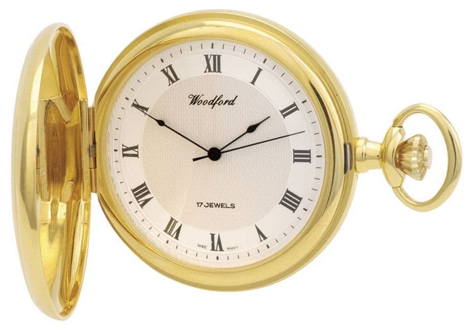 Image of Woodford 1028 | Full Hunter | Gold Plated | Pocket Watch
