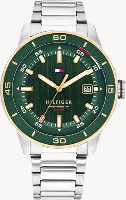 Tommy Hilfiger Men's Remy (43mm) Green Dial / Stainless Steel Bracelet 1792230