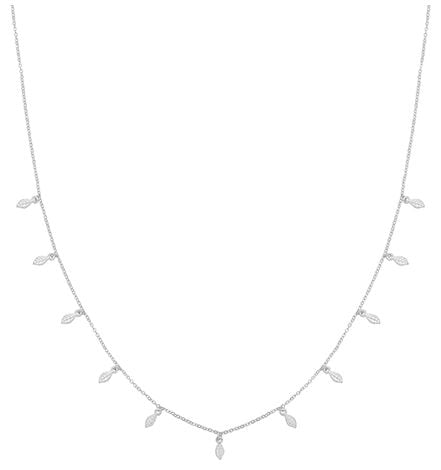 Treasure House G3391 Silver Multi Leaf Necklet Jewellery