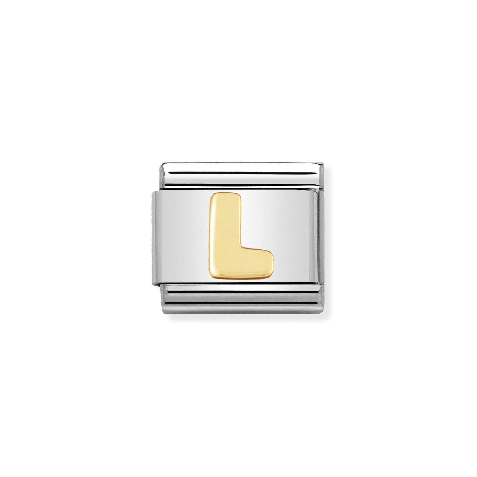 Nomination 030101/12 Classic Letter L 18ct Gold & Steel Jewellery