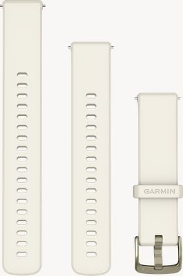 Garmin Quick Release Bands (18mm) Bone Silicone with Lunar Gold Hardware - Strap Only 010-13406-00