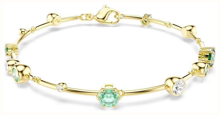 Swarovski Constella Bracelet, Mixed Cuts, Green, Gold-tone Plated 5722478
